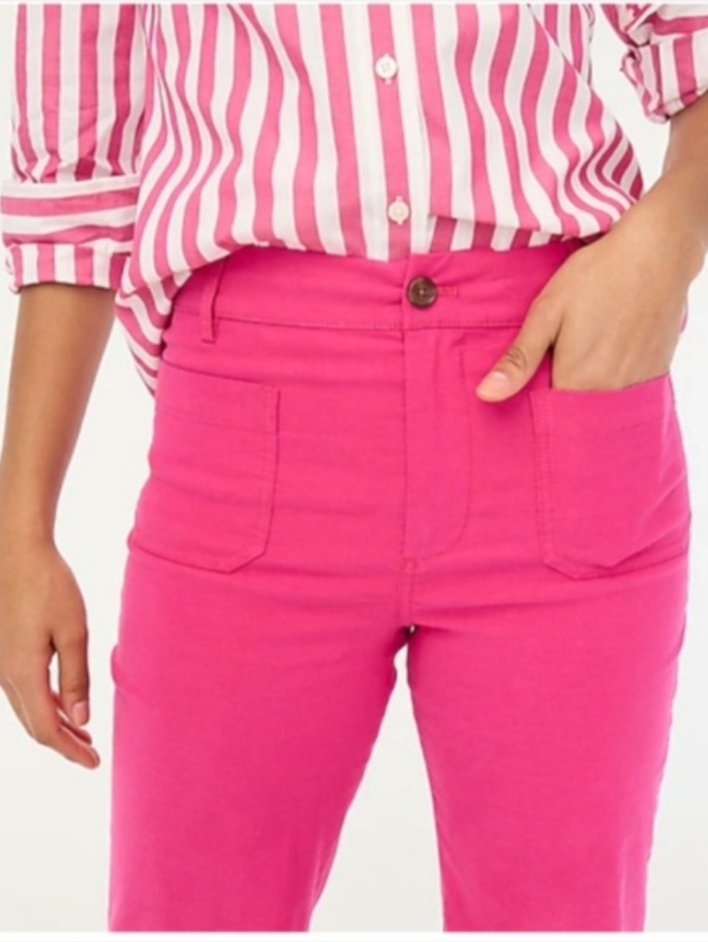 J. Crew Lizzy High Rise "Vintage Berry" Wide-Leg Jeans - Picture 11 of 14
